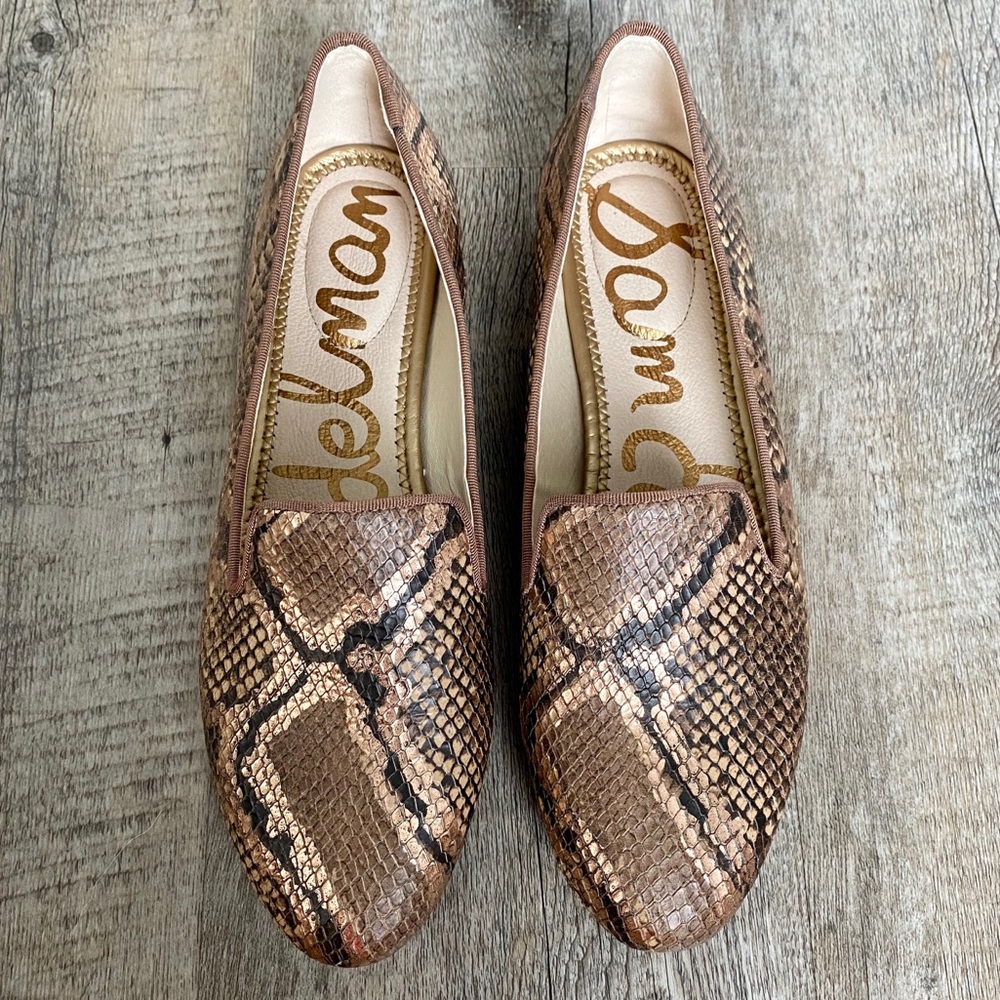 NWT Sam Edelman Jordy Snake Print Loafers 8